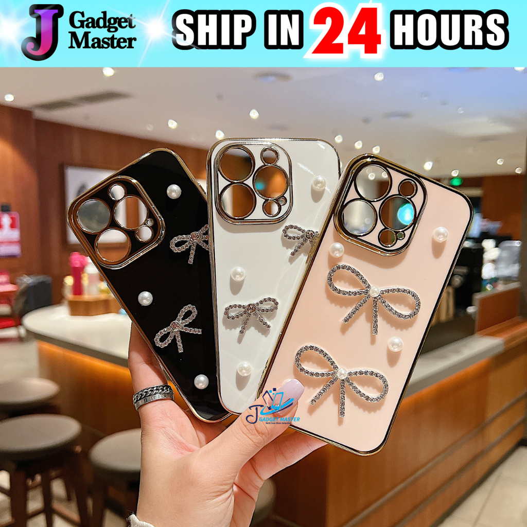 Vivo Y02s Y02T Y03 Y15a Y15s 2021 Y16 Y17s Y18 fon sarung lembut electroplated pearl mini ริบบิ้นเคส