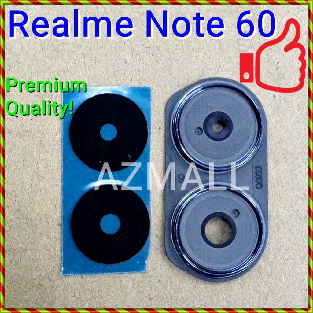 (เปลี่ยนกระจกแตก) ใหม่กรอบครอบเลนส์กล้องหลังสําหรับ เรียลมี บันทึก 60 / RMX3933