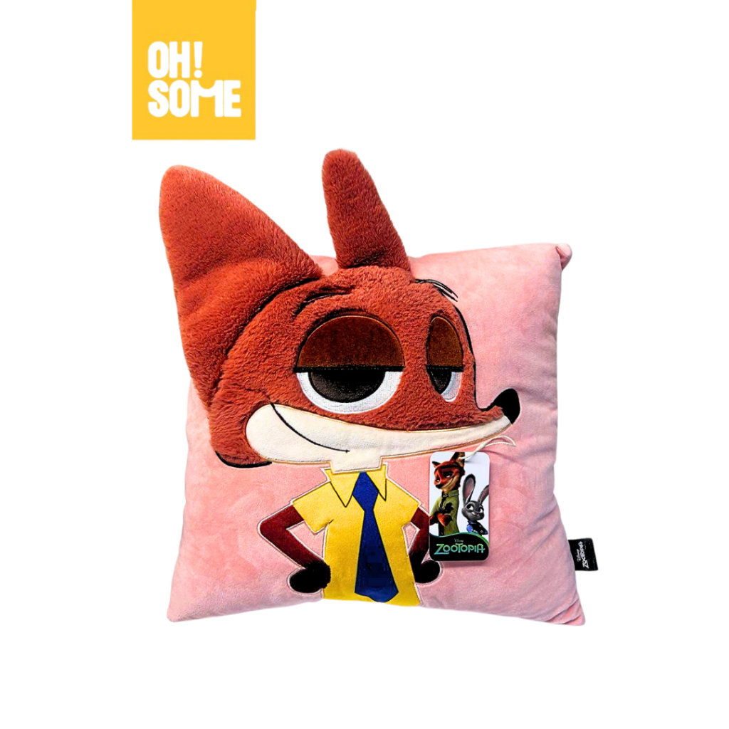 OHSOME x Disney- Zootopia Nick Cushion Pillow/ Soft Sofa Pillow 40x40cm/ ตุ๊กตาของเล่น/ Plushie