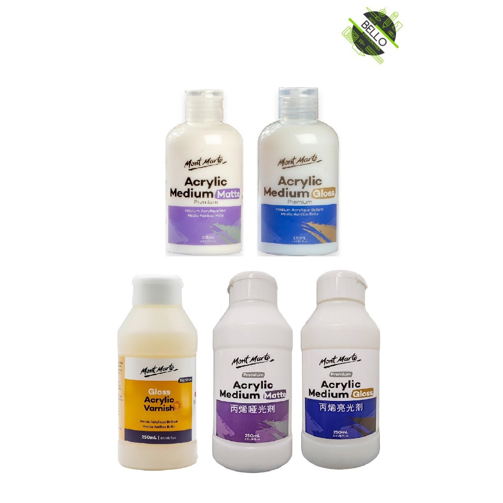 MEDIUM ACRYLICMont Marte Premium -- Gloss/Matte/Varnish