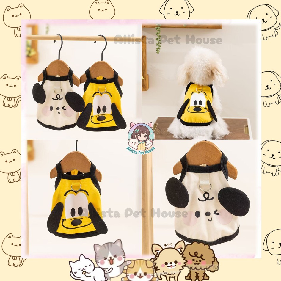 เสื้อผ้าสัตว์เลี้ยง เสื้อผ้าสุนัขแมวเสื้อยืด Baju Kuching 宠物衣服 猫狗衣服 无线夏天然衣服