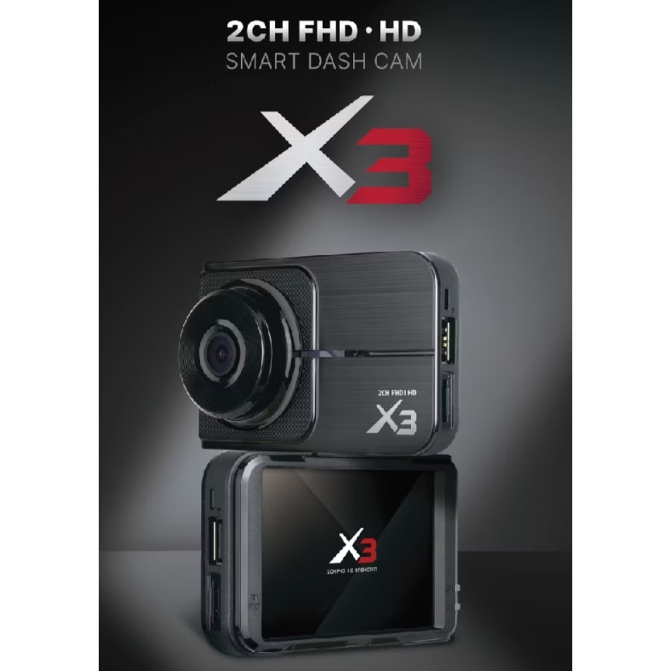 MACHTIG X3 (WITH LCD SCREEN) โดย GNET 1080P FHD 2CH CAR DASHCAM FRONT & REAR + CABLE + SD CARD (32GB