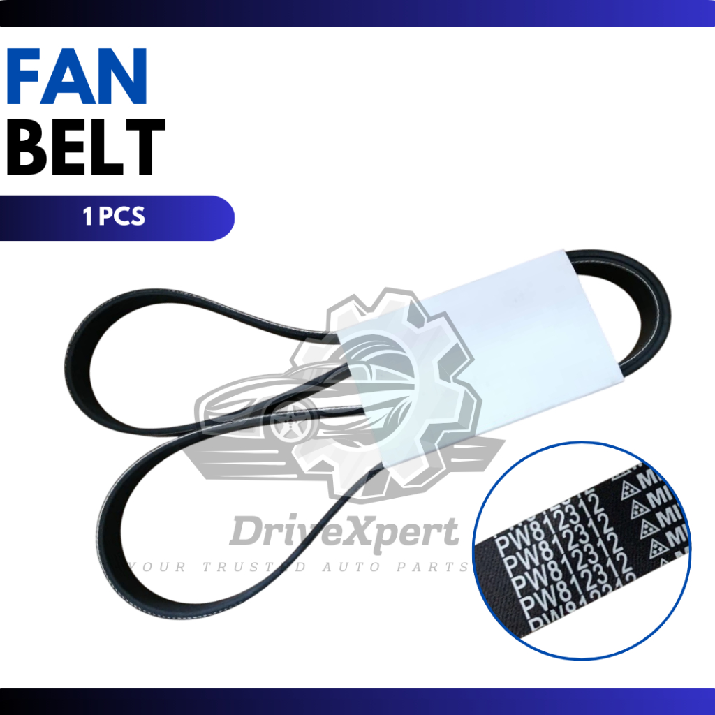 [1 ชิ้น] สายพานพัดลม PW812312 (6PK169) - Proton Saga FLX / Exora Bold / Iriz / Preve