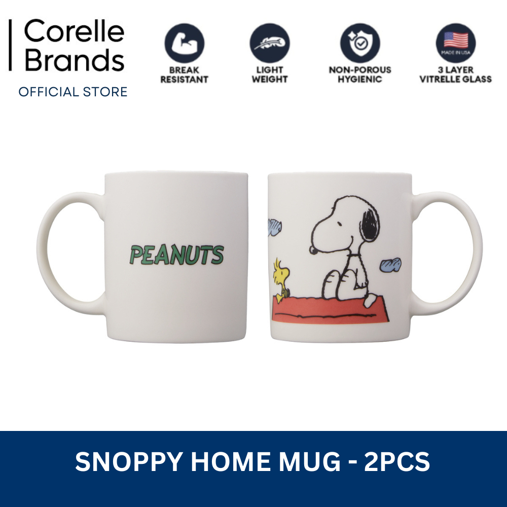 CORELLE Snoopy Home Mug Cup - 2pcs - 2MG/SF-SHM-SG