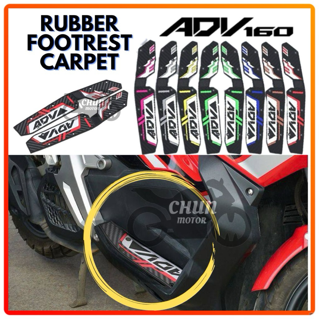 HONDA ADV160 พรมพักเท้ายาง/พรม Adv160 แผ่นรองพื้นรถจักรยานยนต์ ยางคุณภาพสูง ADV 160