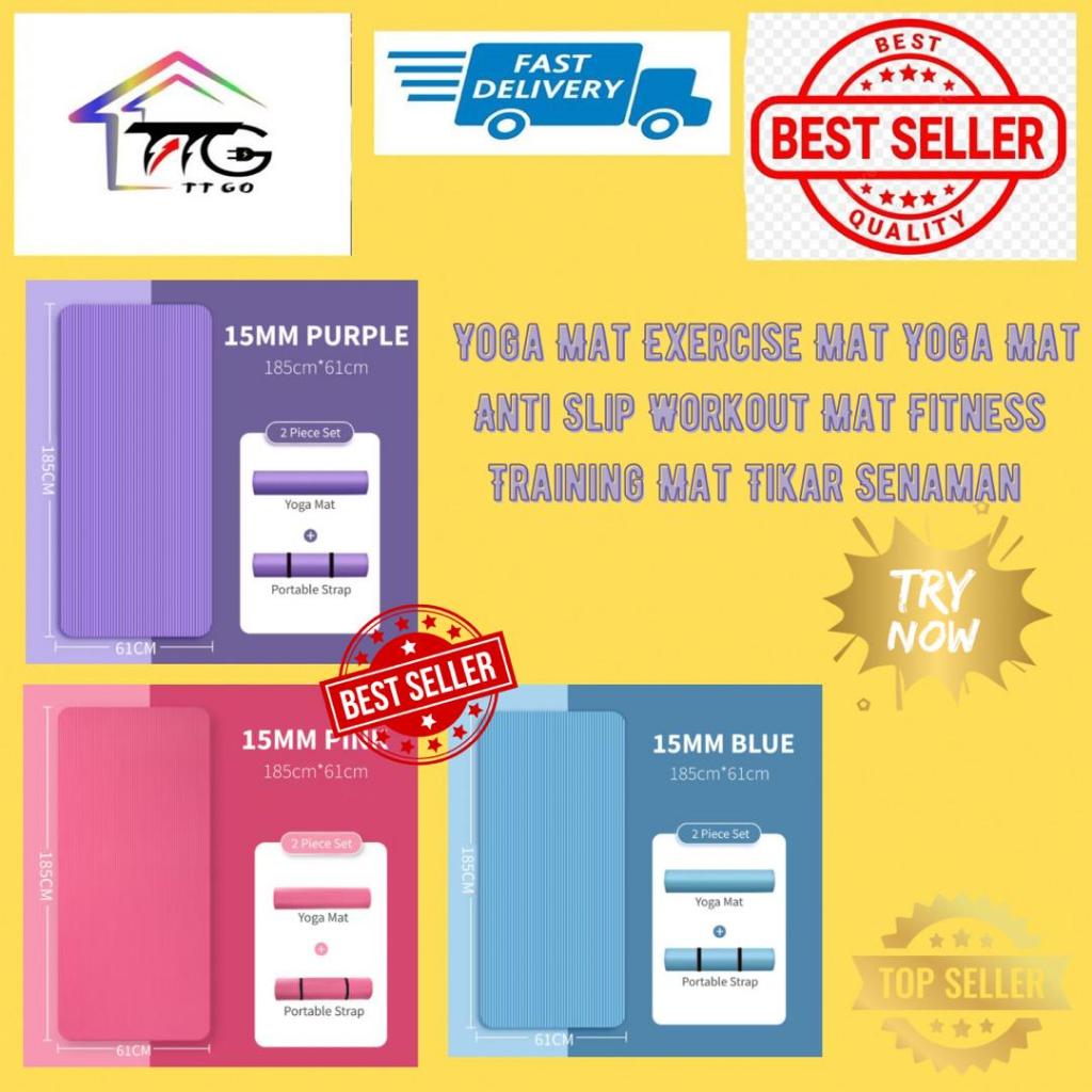 เสื่อโยคะ EXERCISE , เสื่อโยคะ ANTI SLIP WORKOUT MAT FITNESS TRAINING MAT TIKAR SENAMAN