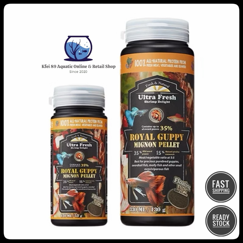 KEFEI89 X Ultra Fresh Royal Guppy Mignon เม็ด Makan Ikan Guppy อาหารปลา Makan Ikan Kan Guppy วัสดุปล