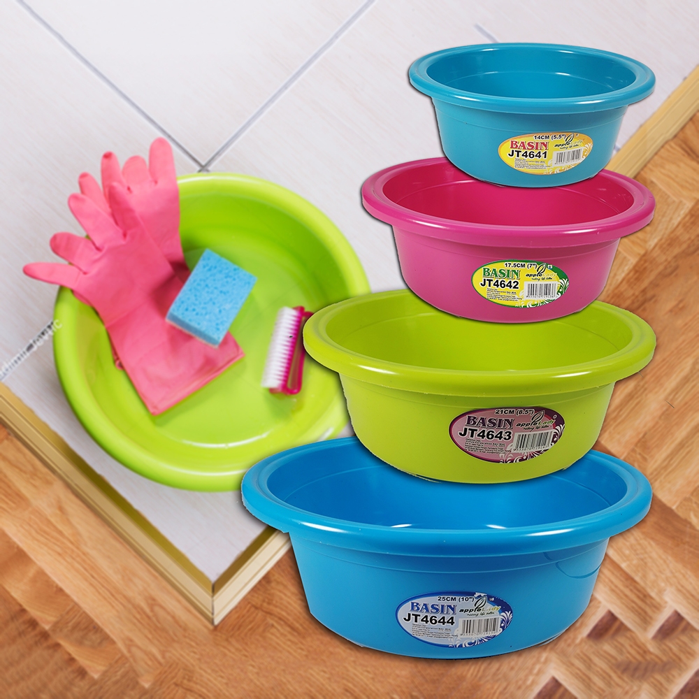 อ่างล้างหน้าพลาสติกซักผ้าเสื้อผ้าผักผลไม้Ben Cuci Pinggan Baju Sayur Buah 5.5 "7" 8.5" 10"