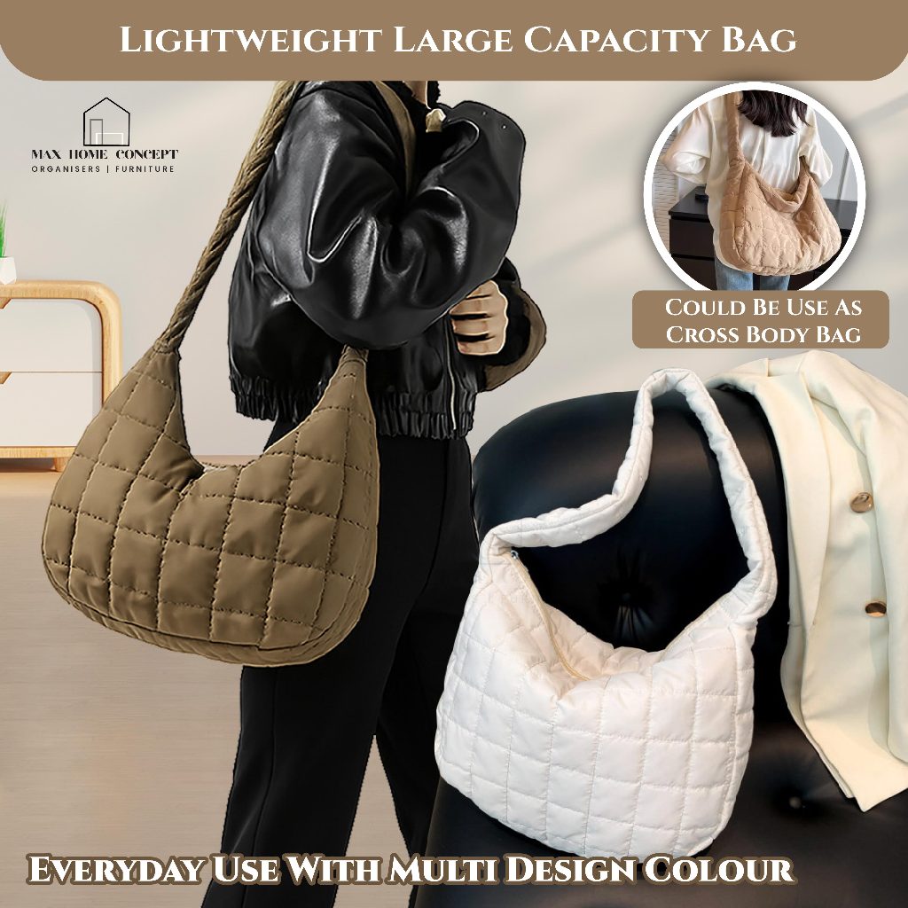 TRENDY SLING BAG BAG DUMPLING TOTE BAG PUFFY SHOULDER BAG BEG TANGAN CROSSBODY BAG BAG TUITION