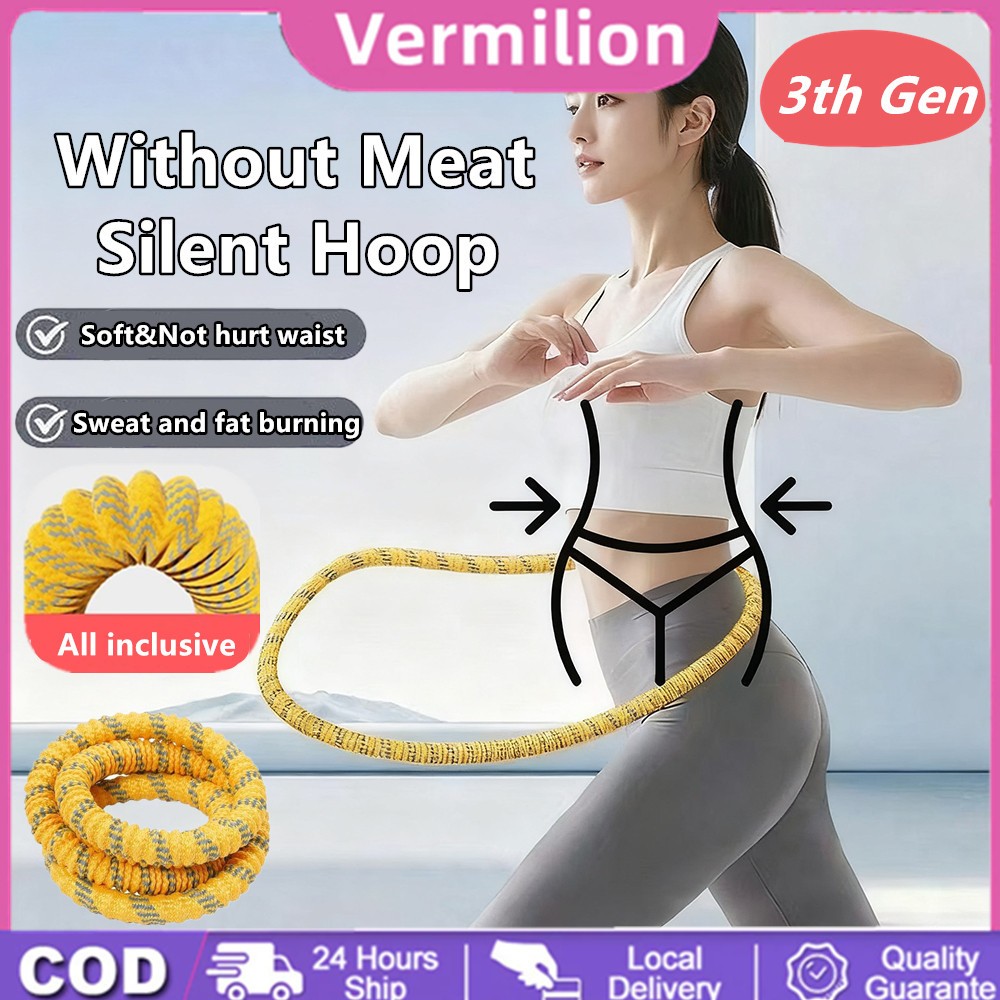 Silent Spring Soft Hula Hoop แบบพกพาโพลีเอสเตอร์ Soft Body Hula Hoop ลดน้ําหนัก Hula Hoop อุปกรณ์ยิม