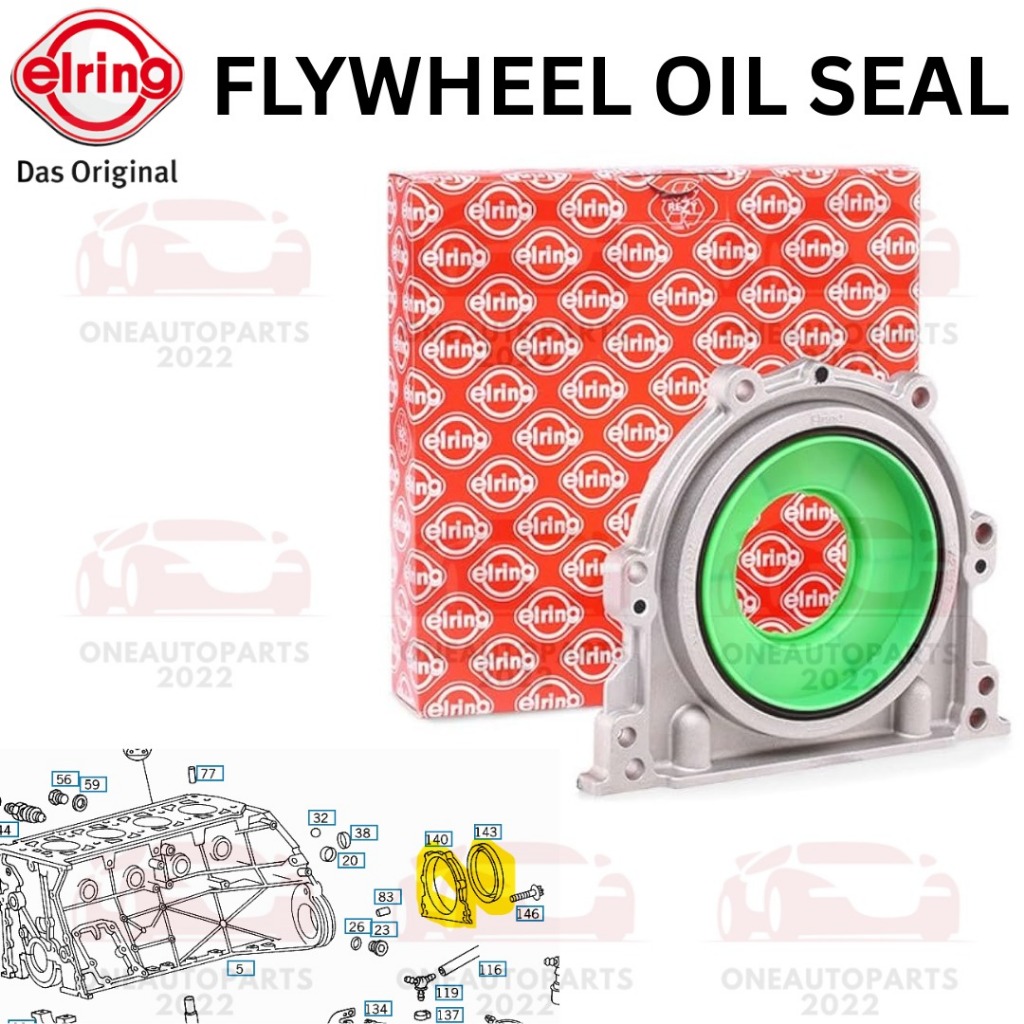 ELRING GERMANY FLYWHEEL ซีลน้ํามัน MERCEDES BENZ OM612 OM647 W210 W211 E270CDI W220 S320CDI W203 C22