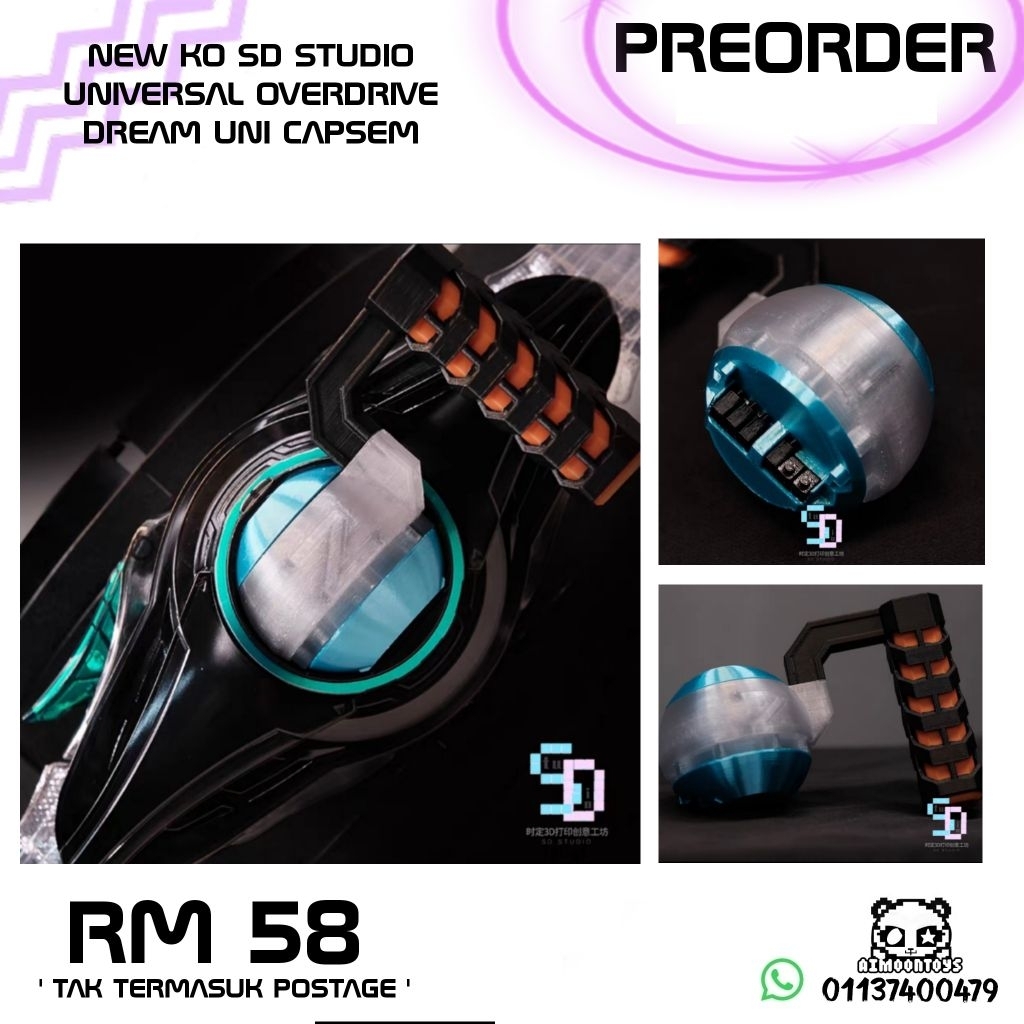 PREORDER ใหม่ KO SD Studio Universal Overdrive Dream Uni Capsem สําหรับ Hack Hacking DX Kamen Rider 