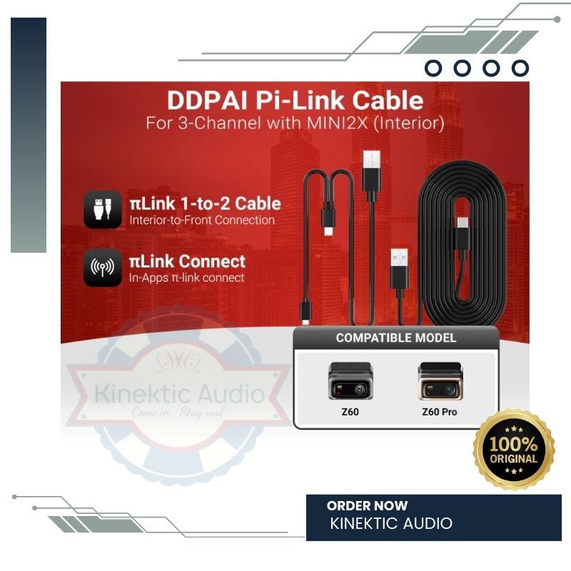 สาย DDPAI Z60 πLink Pi Link ( 3-Channel )