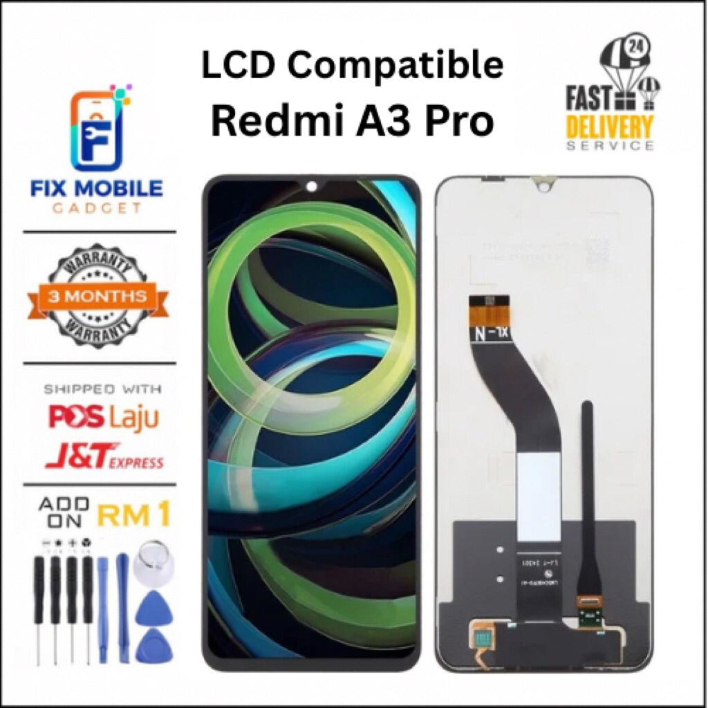LCD เข้ากันได้กับ Redmi A3 Pro หน้าจอสัมผัส LCD คุณภาพสูง [ Fix Mobile Gadget ]