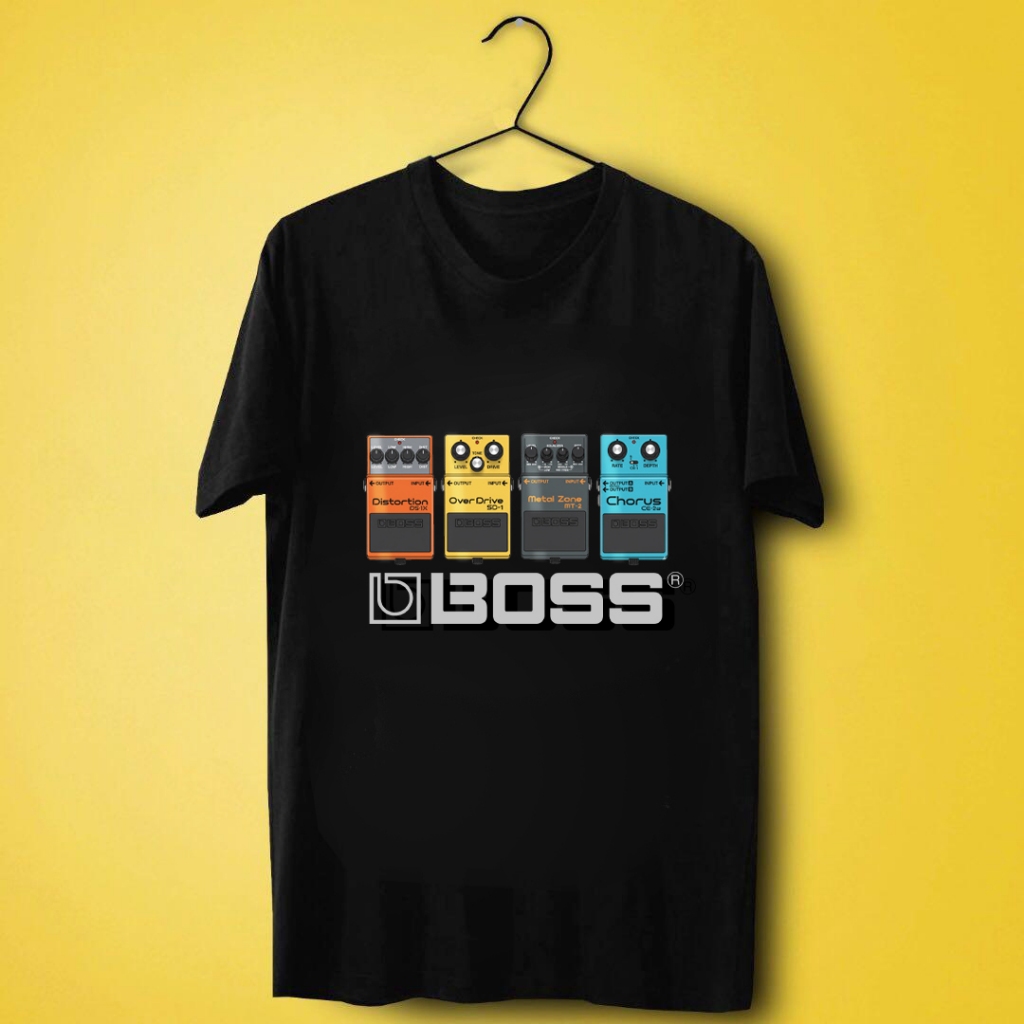 เสื้อยืด Boss Effect แป้นเหยียบกีตาร์
