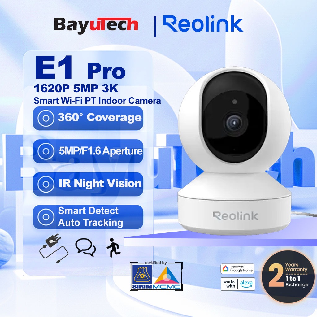 Reolink E1 E1 Pro 5MP V3 E1 ZOOM E1 กลางแจ้ง (V2) Dual Band WI-FI กล้องวงจรปิดรักษาความปลอดภัย Pan &