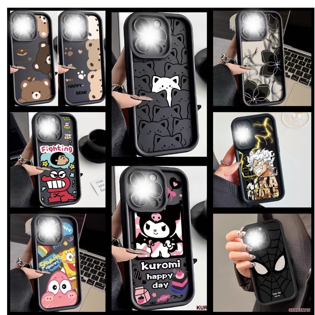 Honor X6 X6B X7B X7C X8 X8B X8C X9A X9B X9C X9C สมาร์ทใหม่น่ารักการ์ตูนสีดําเคสซิลิโคนฝาหลังปลอก