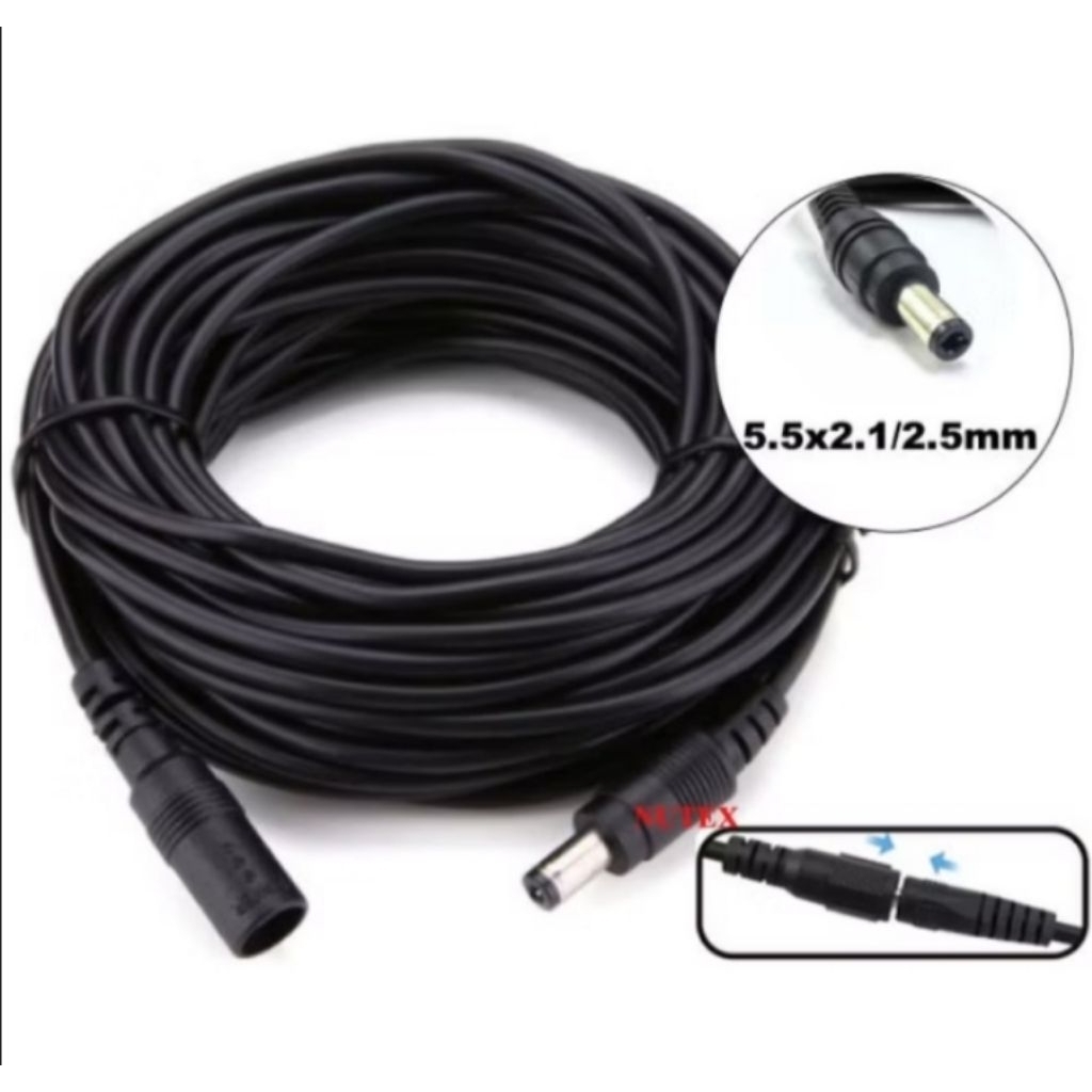 5V 9V 12VDC Extension Cable 15meter Ezviz Power Adapter กล้องวงจรปิดกล้อง IP LED Light Strip DC Cabl