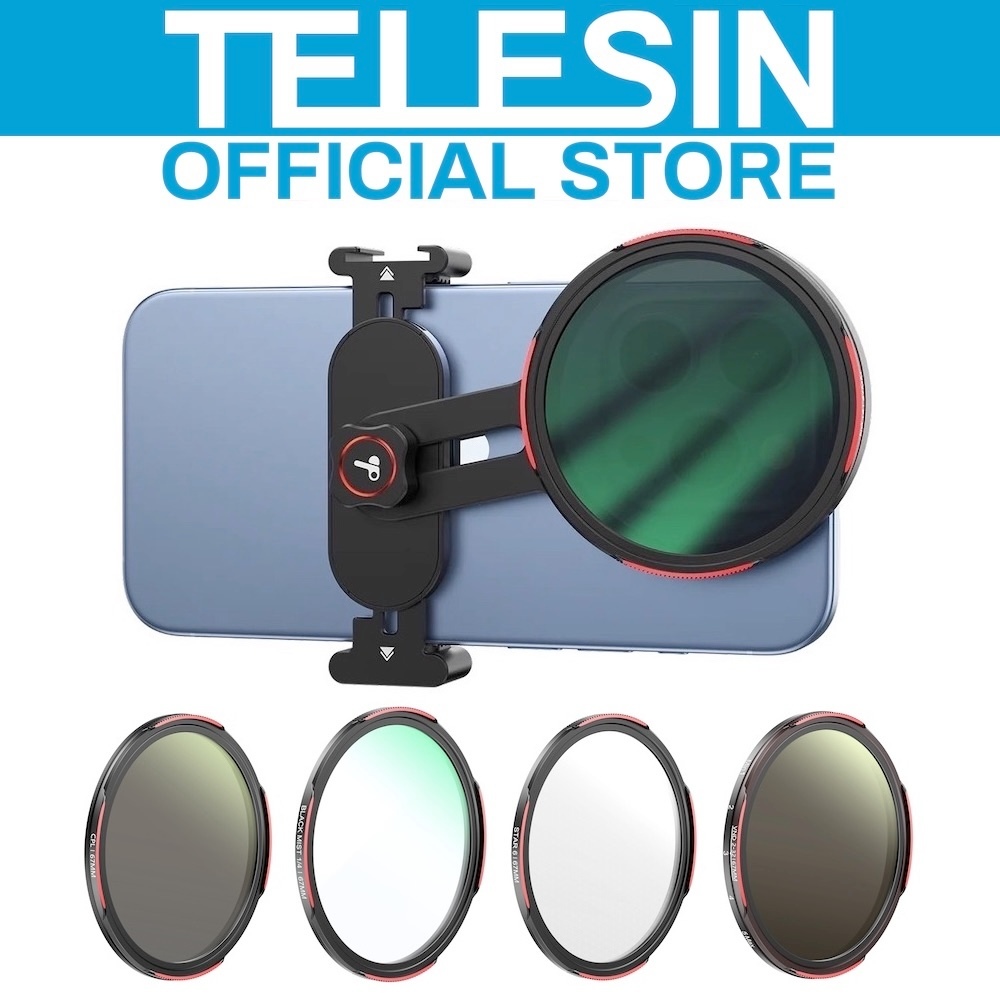 TELESIN 67 มม. CPL ND Black Mist Star Filter ที่วางเลนส์โทรศัพท์สําหรับกล้องสมาร์ทโฟน