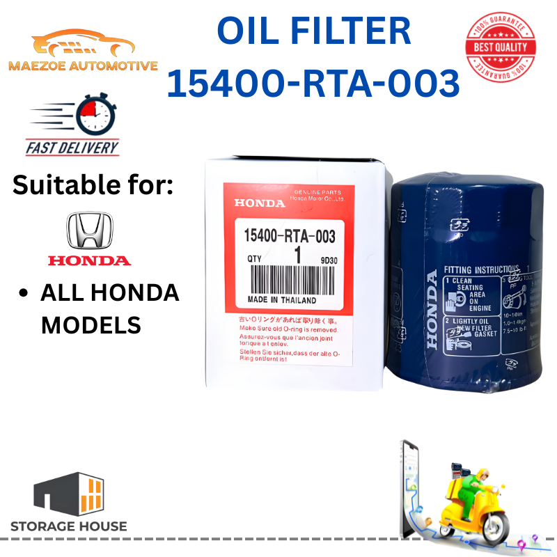 OlL FILTER HONDA 15400-RTA-003 ACCORD CITY CIVIC JAZZ HRV CRV BRV ODYSSEY