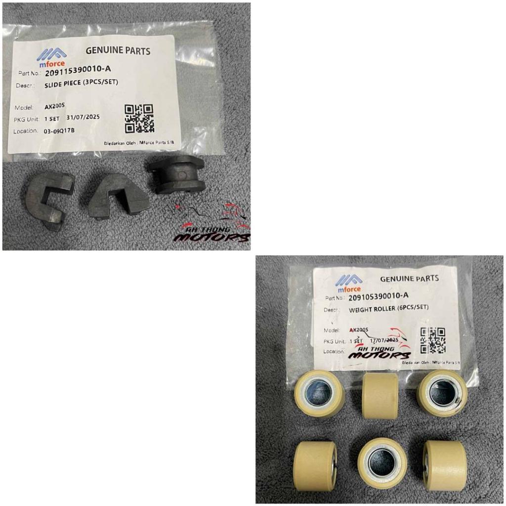 QJMOTOR AX200S Std Weight Roller Set (6 ชิ้น) หรือชุดสไลด์ชิ้น (3 ชิ้น) QJMOTOR