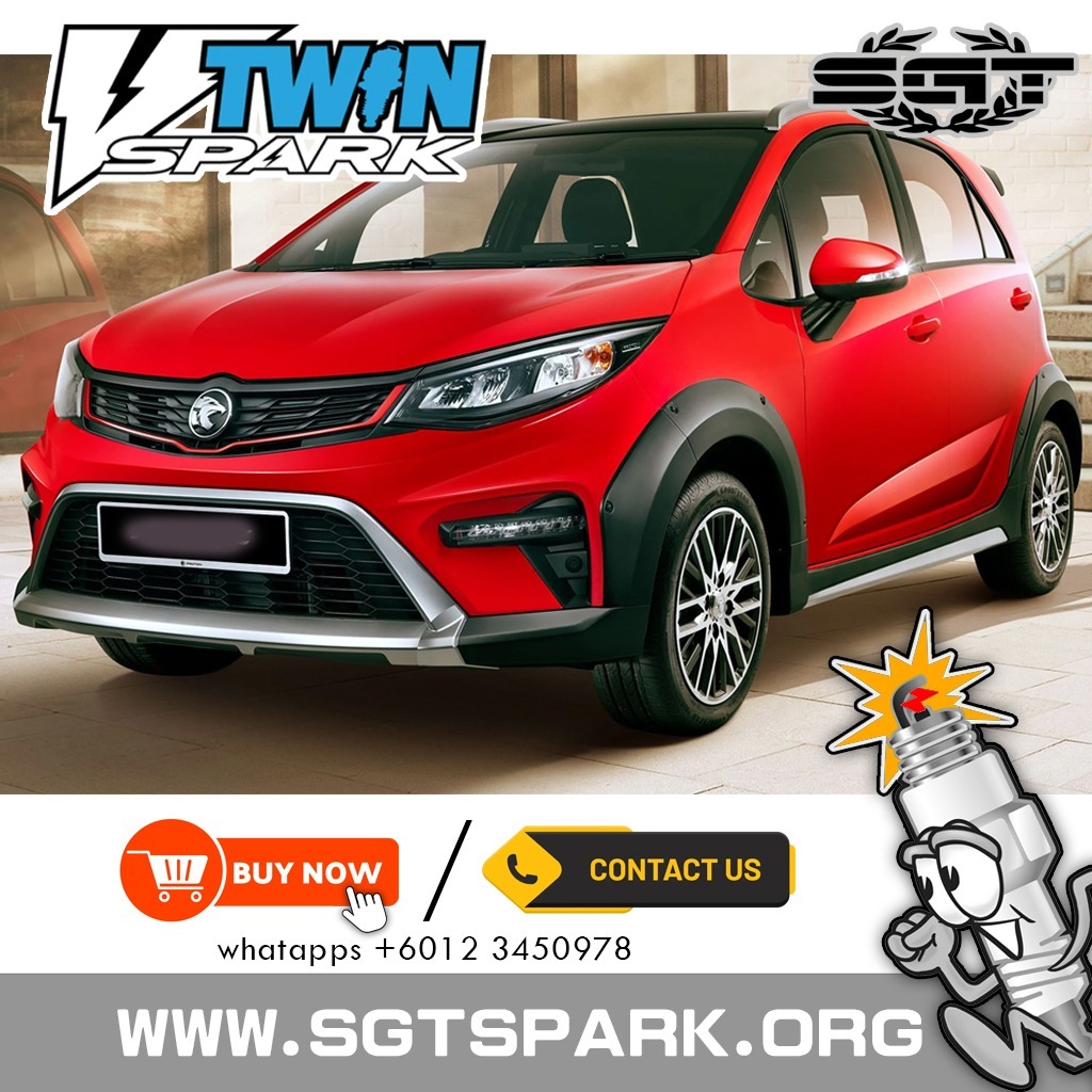 SGT VTWIN LKAR7EY PROTON IRIZ SAGA VVT 2016 PERSONA VVT 2016 SGT VTWIN SPARK PLUG 4 ชิ้น