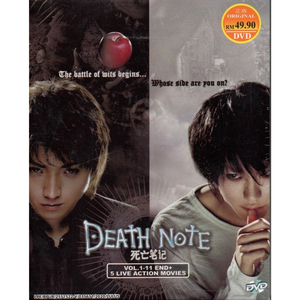 Death Note (Live Action) Vol.1-11 End & Movies 1-5 DVD [คําบรรยายภาษาอังกฤษ] [จัดส่งรวดเร็ว]