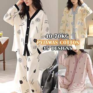 Set Pyjamas Cotton Berbutang Lengan Panjang – Lembut & Selesa MPJ026