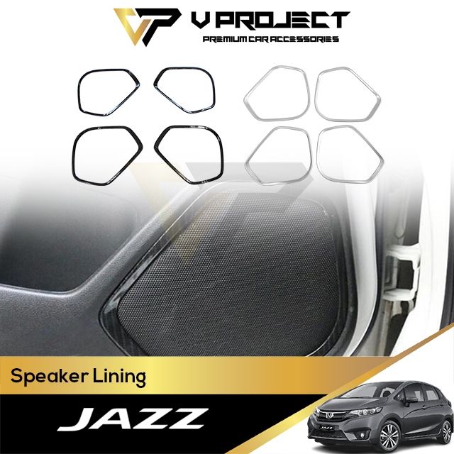 Honda Jazz Fit GK GK5 T5A 3rd Door Speaker Carbon Silver Fiber Design Lining Garnish Trim 2014 - 202