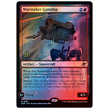 MTG Promotion: Warmaker Gunship (Prelease Foil)