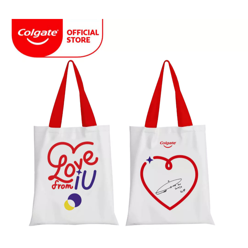 กระเป๋าโท้ต Colgate x IU รุ่นลิมิเต็ด - พร้อมผ้าใบ Totebag IU Signature