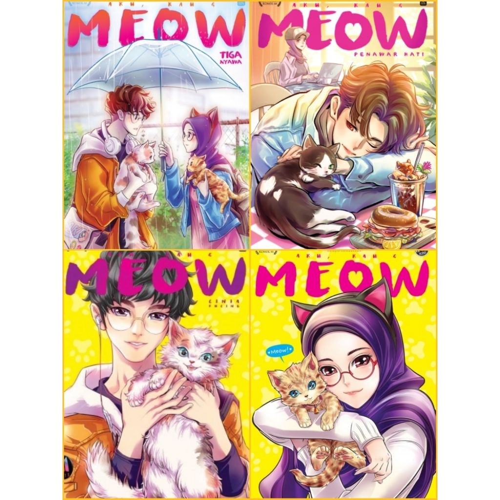 ซีรีส์ขายดี Comic-M Me, You & Meow 1-4 Edition บรรจุภัณฑ์ปัจจุบันของศิลปินการ์ตูน-M