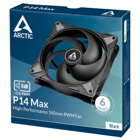 ARCTIC P14 MAX PWM 140mm Casing Fan - สีดํา