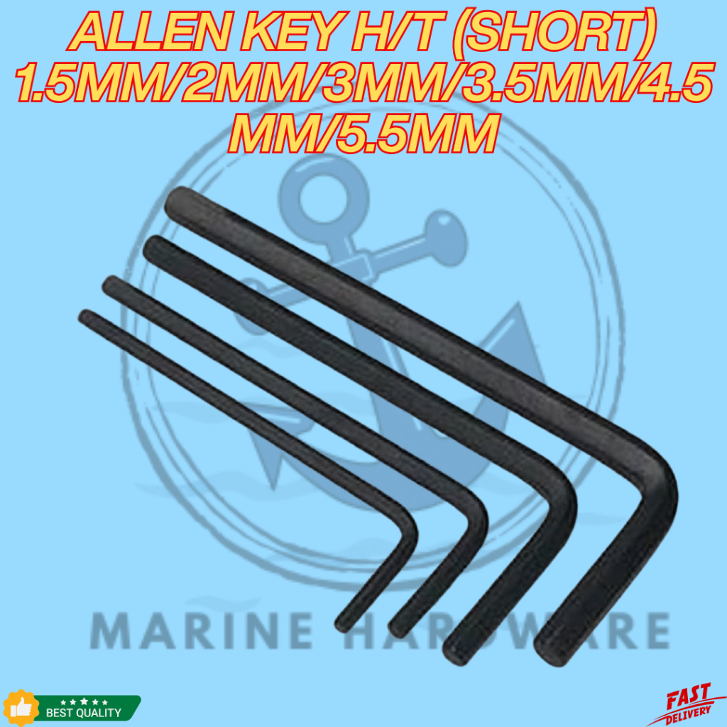 ALLEN KEY H/T (SHORT) 1.5MM/2MM/3MM/3.5MM/4.5MM/5.5MM