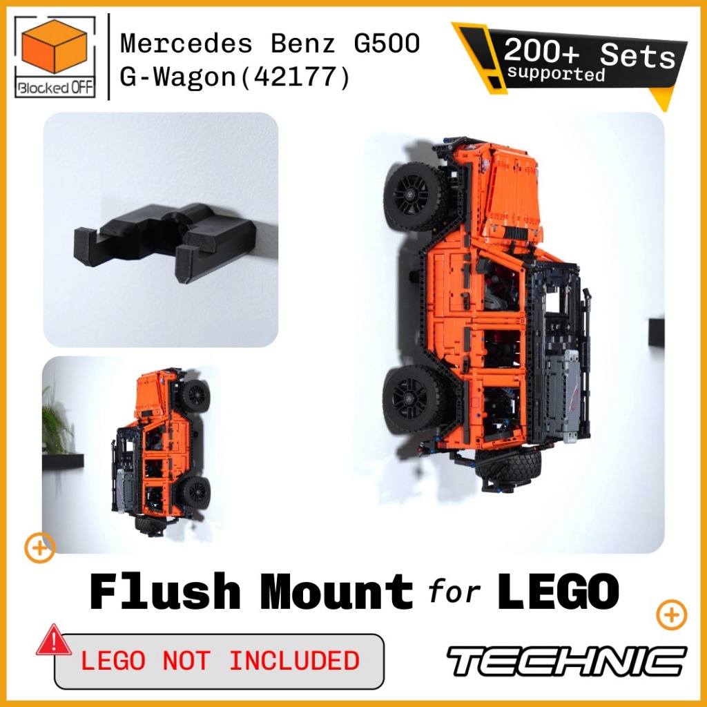 Flush Wall Mount For Lego Technic Mercedes Benz G500 G-Wagon (42177)
