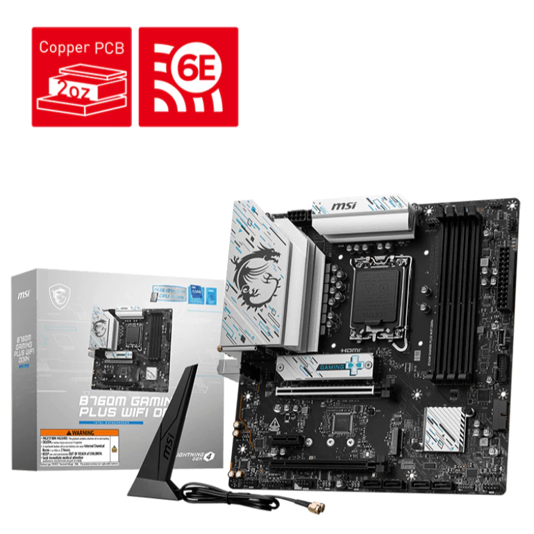 MSI B760M GAMING PLUS WIFI DDR4 mATX เมนบอร์ด Intel - LGA 1700