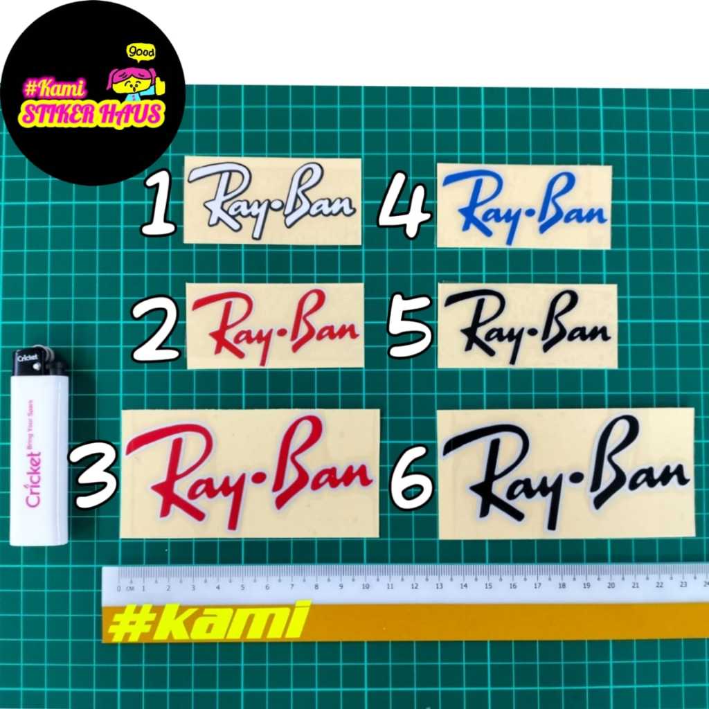 Ray Ban Sticker Cutting Overlopping ray ban rayban