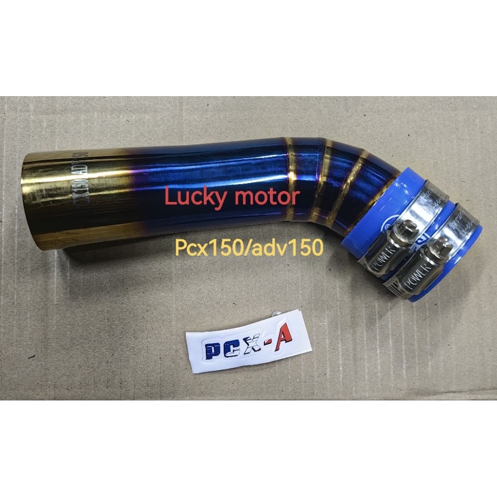 PCX150 ADV150 ท่อร่วมไอดีกล่องลมสแตนเลสคันเร่งท่อ adv150 pcx150