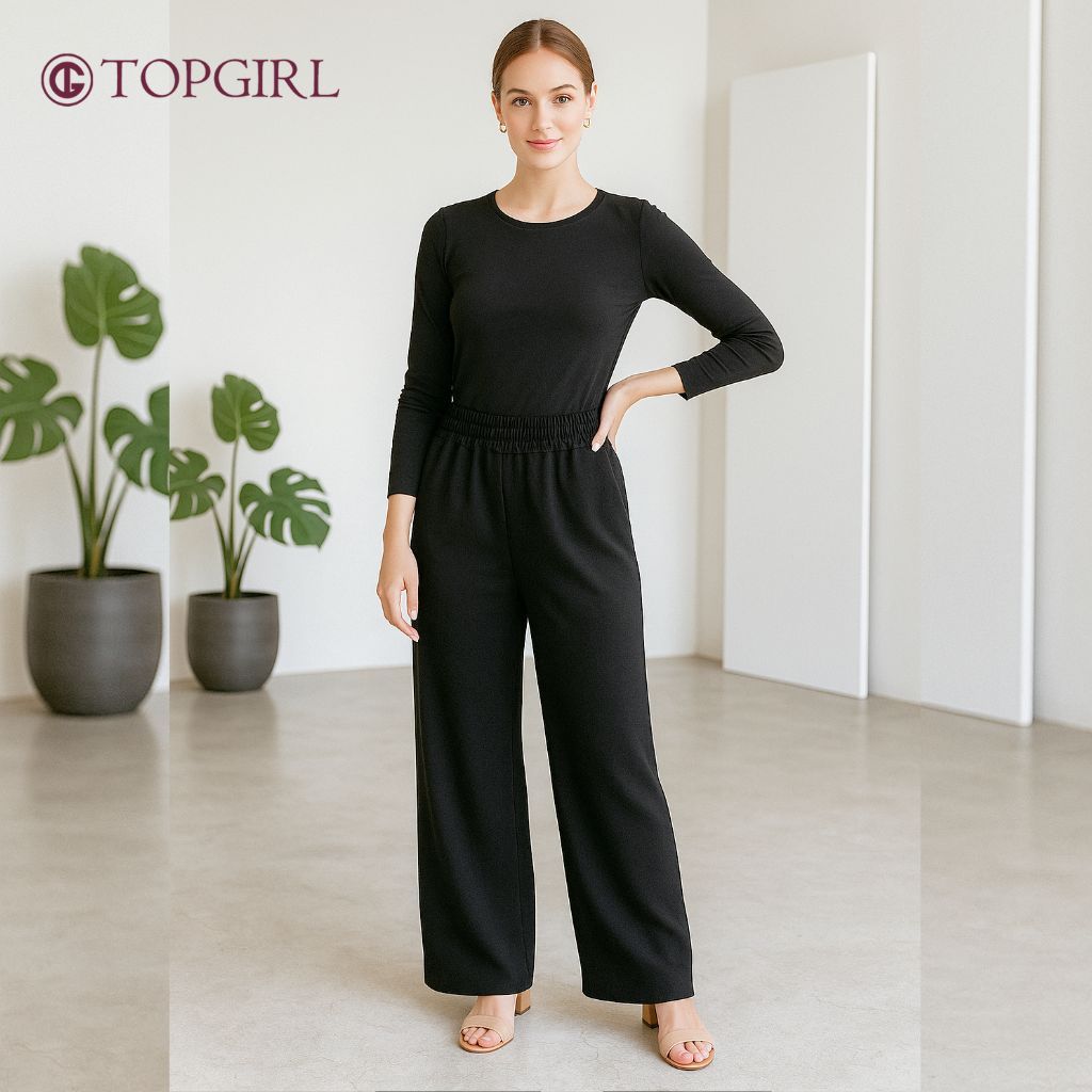 TOPGIRL Zarla Pant / Work Slack / Casual Slack Pants / Straight Cut Pants / 2 Pocket Pants / Full Wa