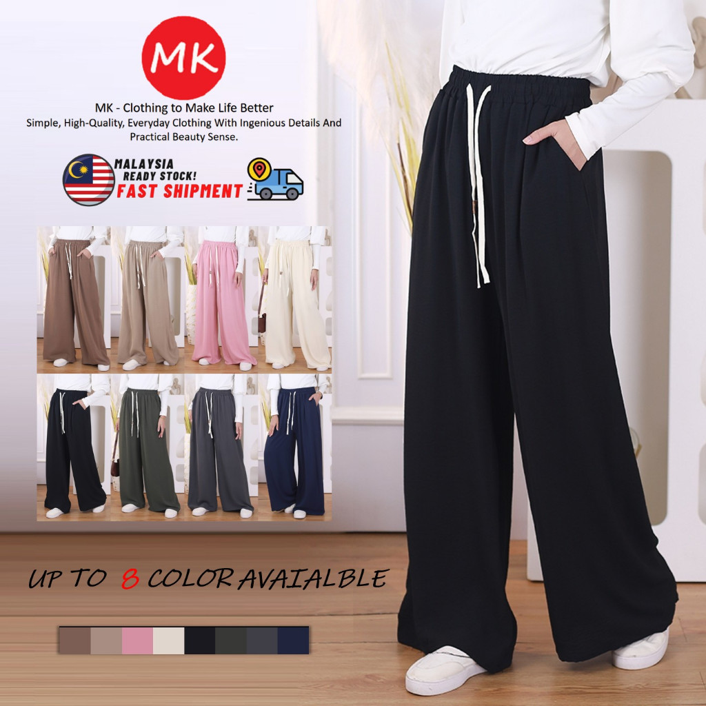 MK WOMEN CASUAL PANTS Zeera ขากว้างหลวม Palazo กางเกงผู้หญิง Seluar Perempuan [P21/556]