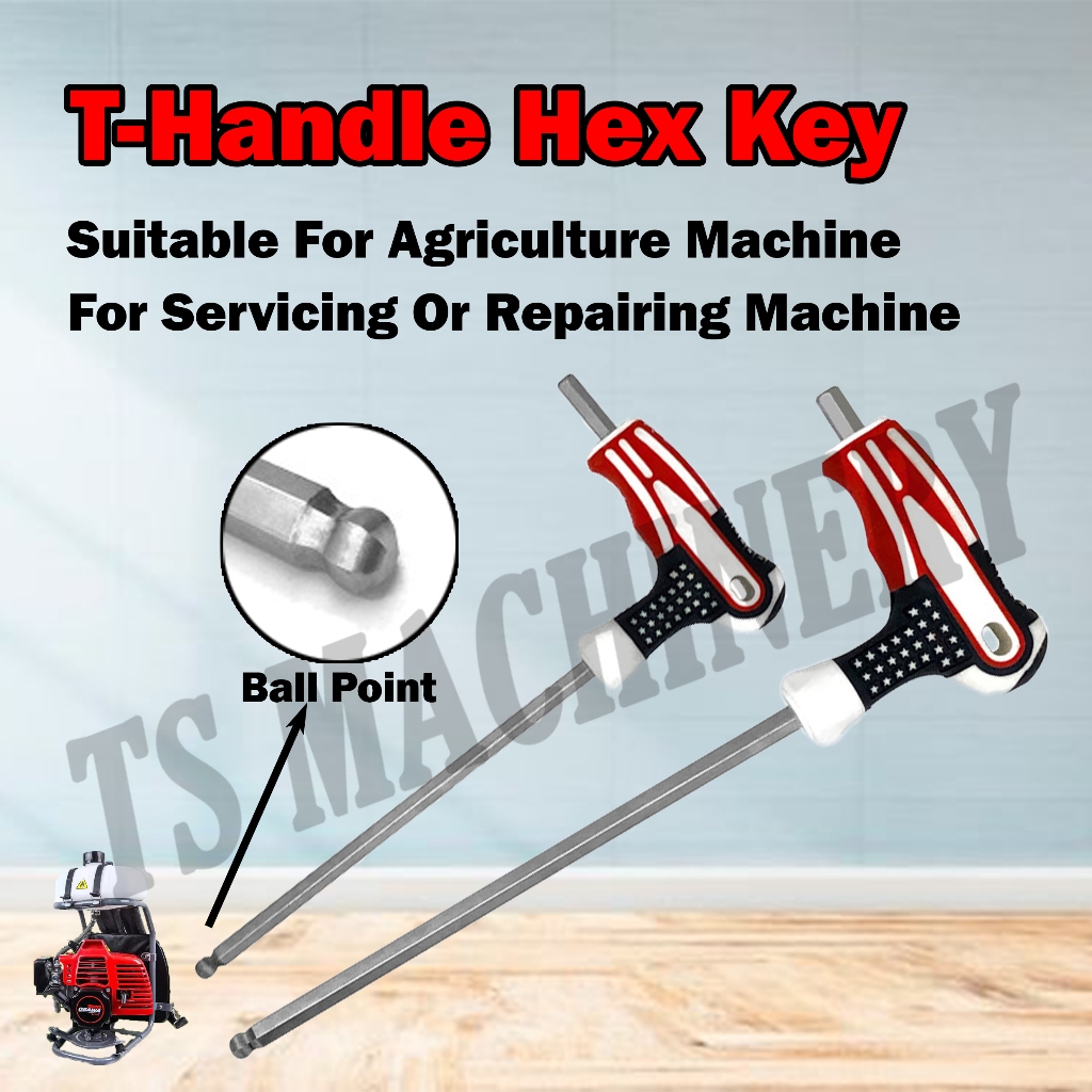 T-HANDLE BALL POINT HEX KEY ALLEN KEY BALL POINT พร้อมที่จับยาง