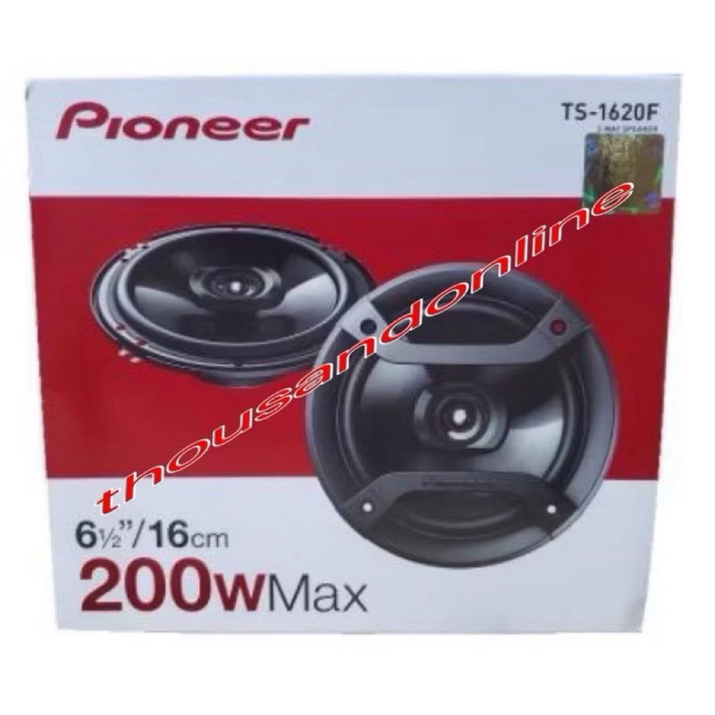 Pioneer TS-1620F 6-1/2" 200W Peak Power 2-Way Coaxial Speaker-(PINTU KERETA)