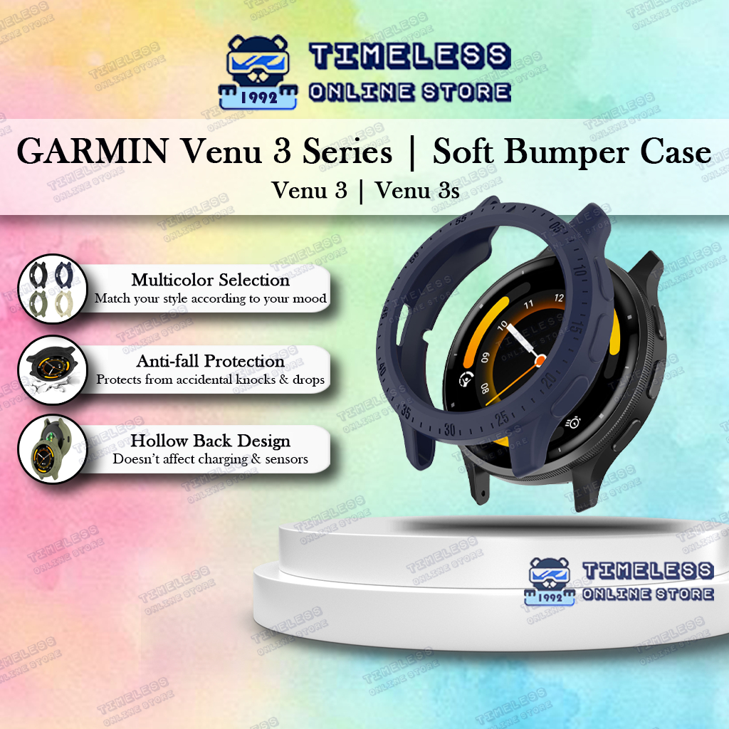 🇲🇾 GARMIN Venu 3, 3s Protector Case, Soft Bumper Sport Series Protective Casing, venu3 venu3s smartw