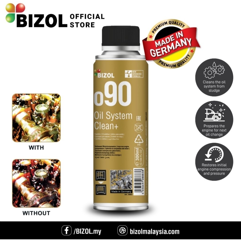 BIZOL Oil System Clean+ o90 - 300ml Engine Flush (MADE IN GERMANY)