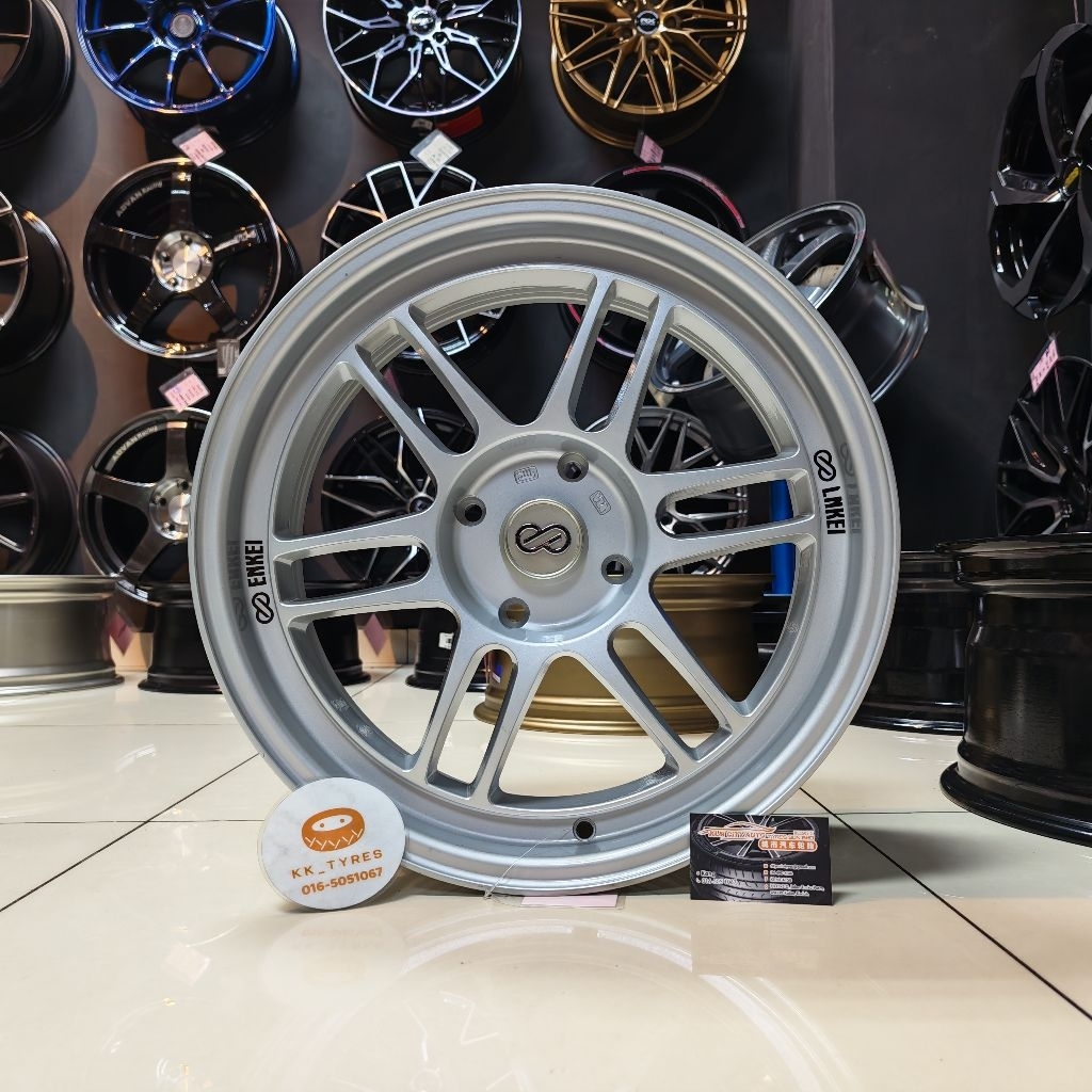 [1PC] ขอบสปอร์ตใหม่ 17 นิ้ว ENKEI RPF1 17X7.5JJ ET38 4H114.3 HYPER SILVER