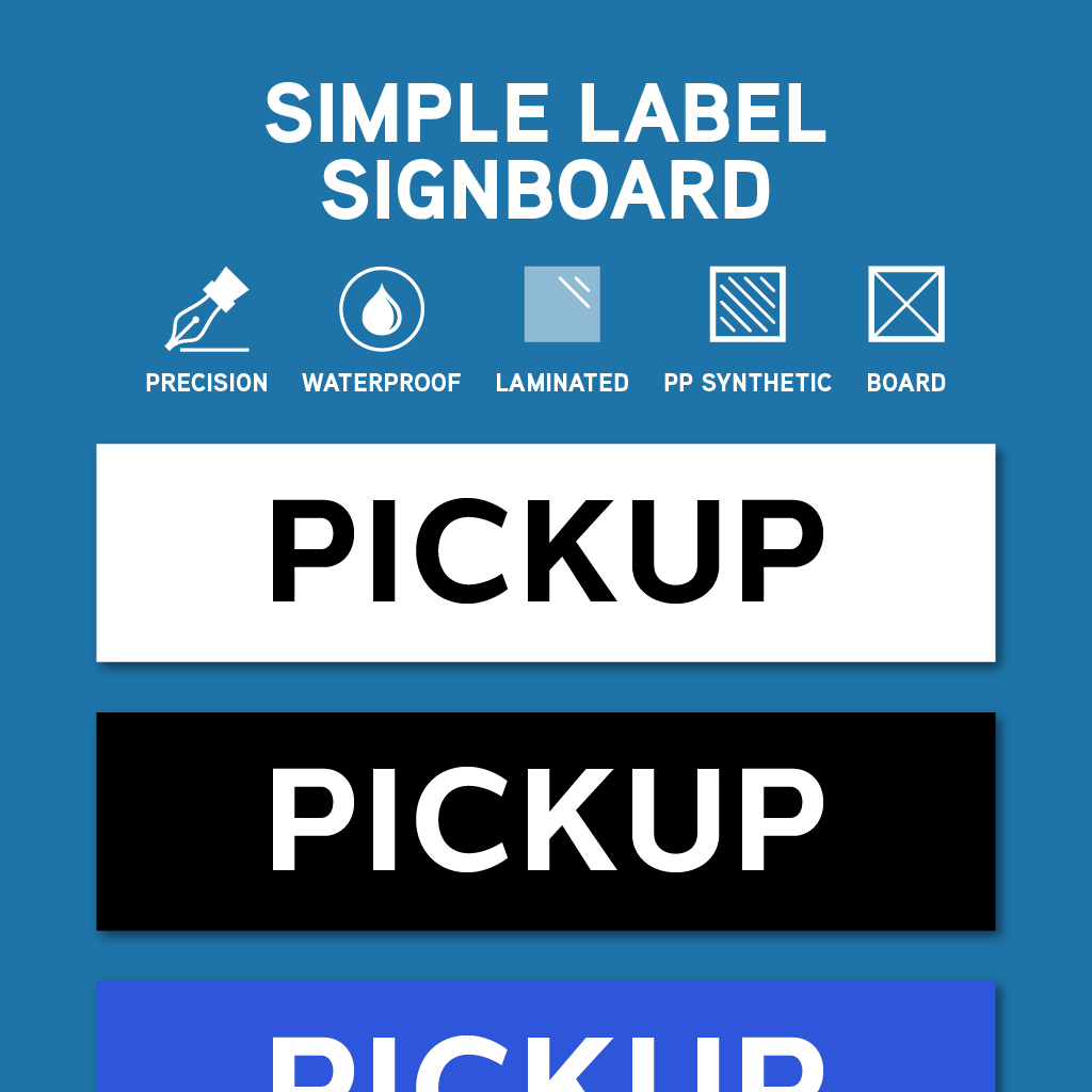 รถกระบะ. ป้ายสติ๊กเกอร์ป้ายป้ายป้ายป้ายป้ายป้ายป้ายป้ายป้ายป้ายเรียบง่าย Pick Up Pick-Up Papan Tanda