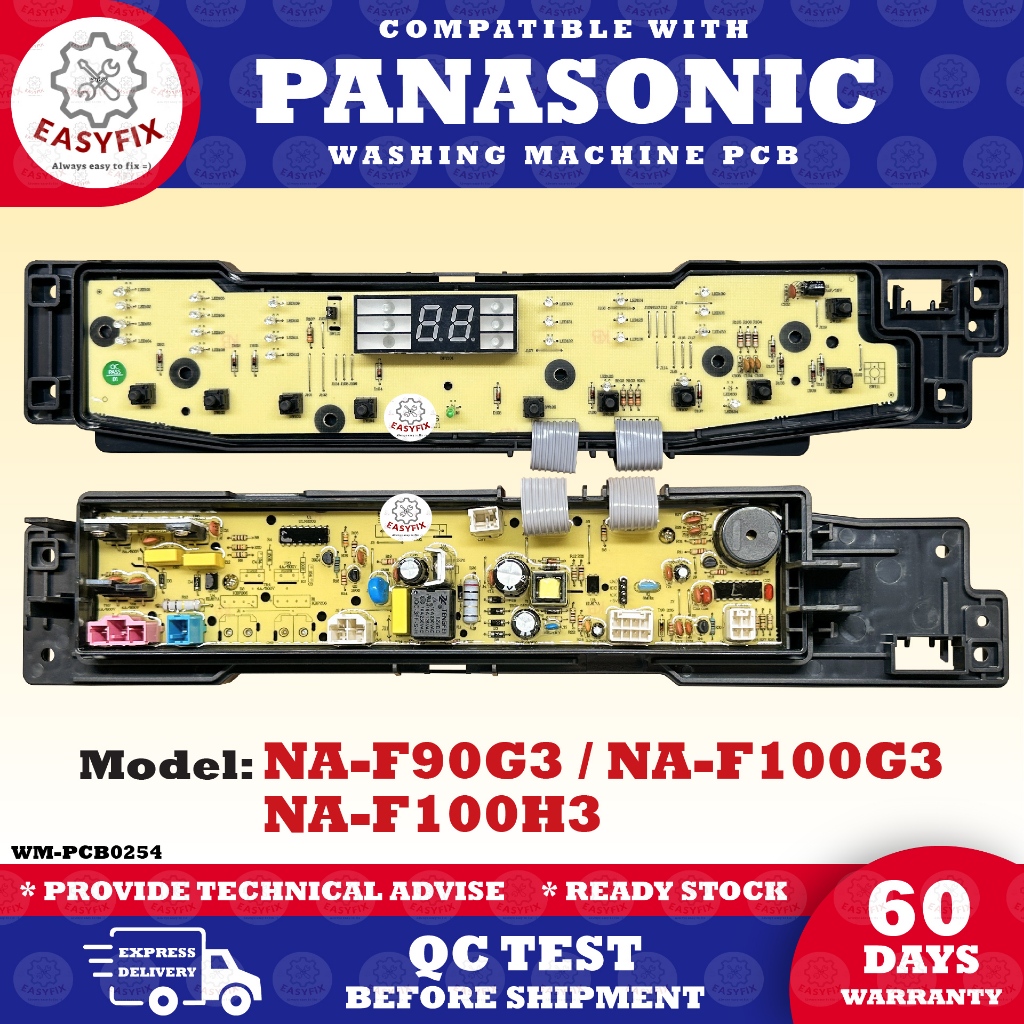 COMPATIBLE NA-F90G3 NA-F100G3 NA-F100H3 พร้อมตัวควบคุมเครื่องซัก PANASONIC / บอร์ด PCB Mlz3 /