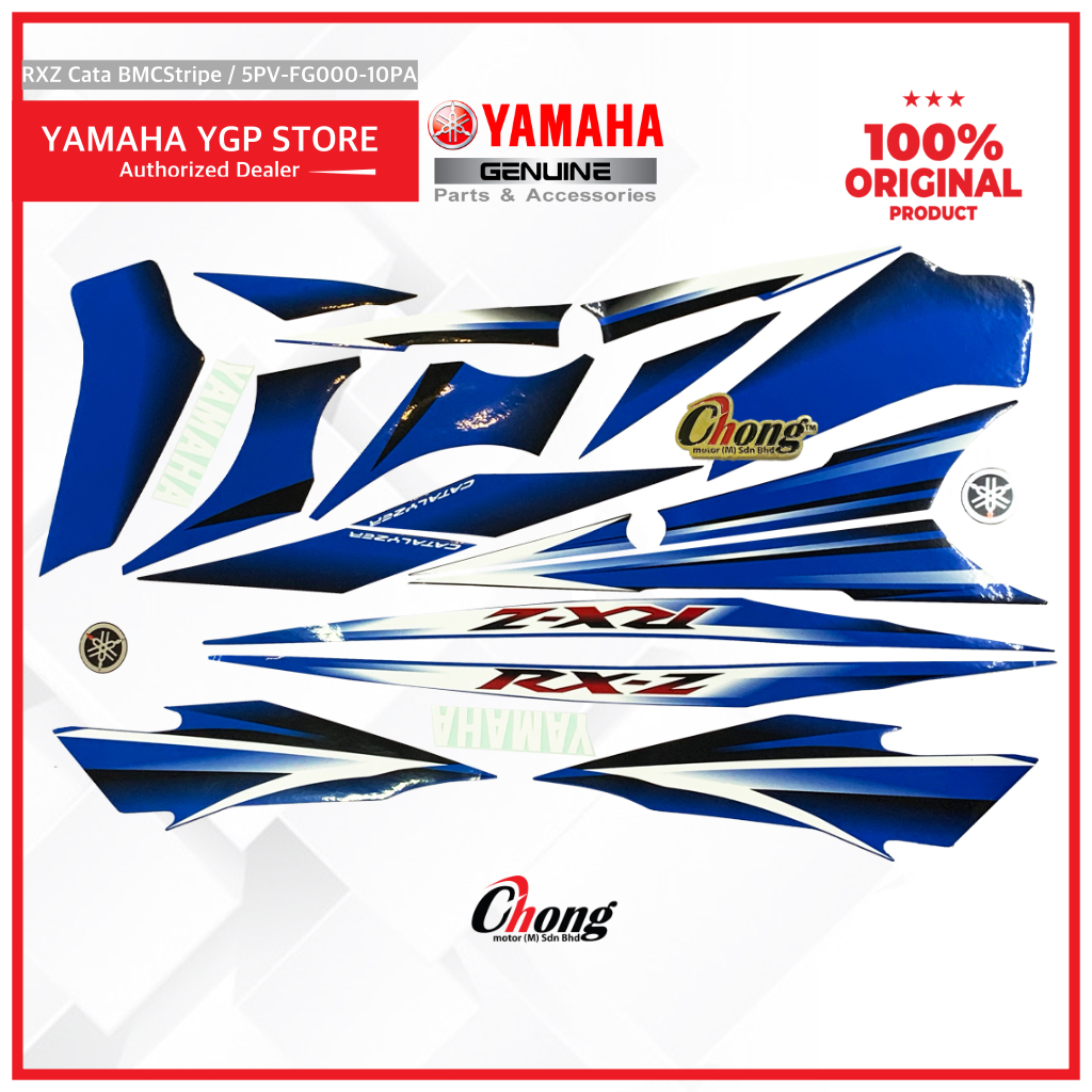 Yamaha Graphic Set/Body Sticker/Stripe RXZ Catalister Pepsi Biru Skala 5PV-FG000-10-PA HLY
