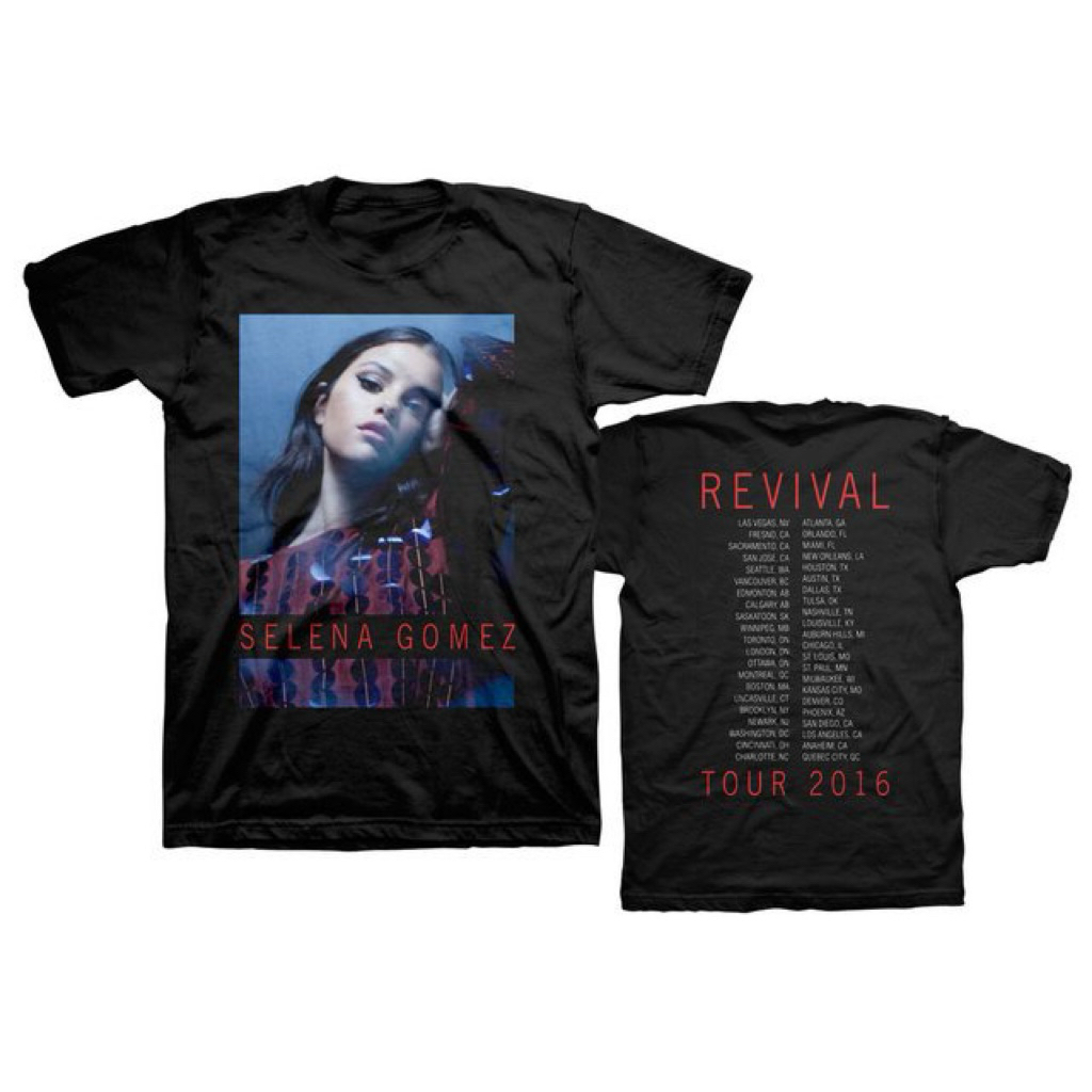 PRELOVED SELENA GOMEZ สินค้าอย่างเป็นทางการ Revival Tour 2016 Admat Tour Tee