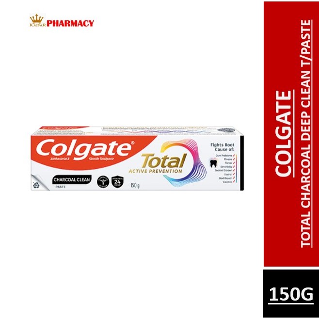 COLGATE TOTAL CHARCOAL DEEP CLEAN T/PASTE 150G